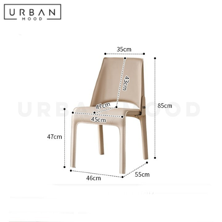 PIETERS Modern Leather Dining Chair