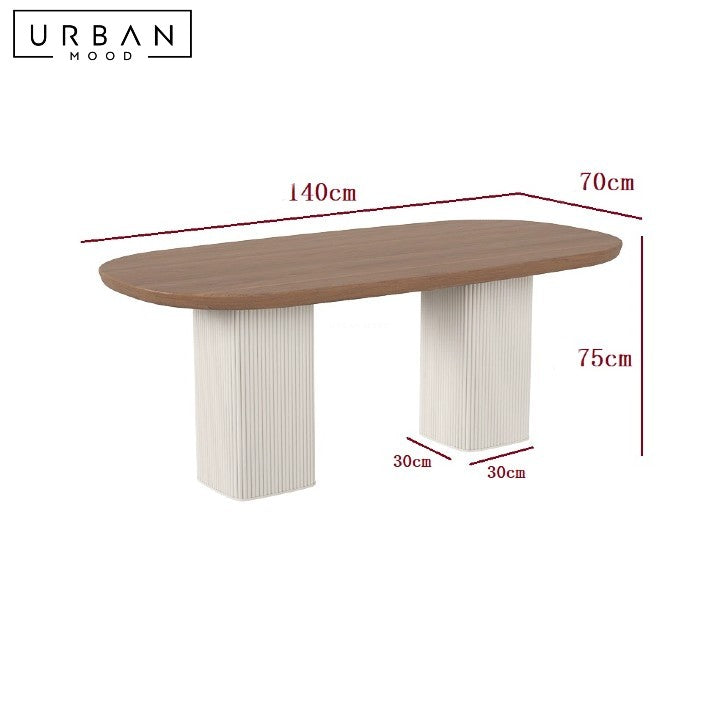 PINEAU Japandi Solid Wood Dining Table