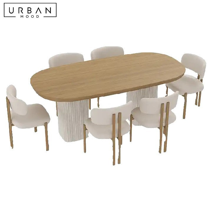PINEAU Japandi Solid Wood Dining Table