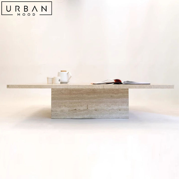 PINO Modern Travertine Coffee Table