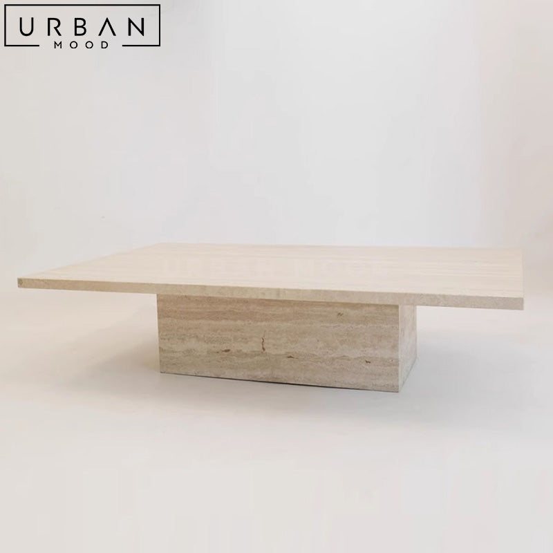 PINO Modern Travertine Coffee Table