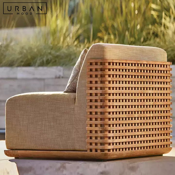 PINZON Modern Teak Outdoor Sofa