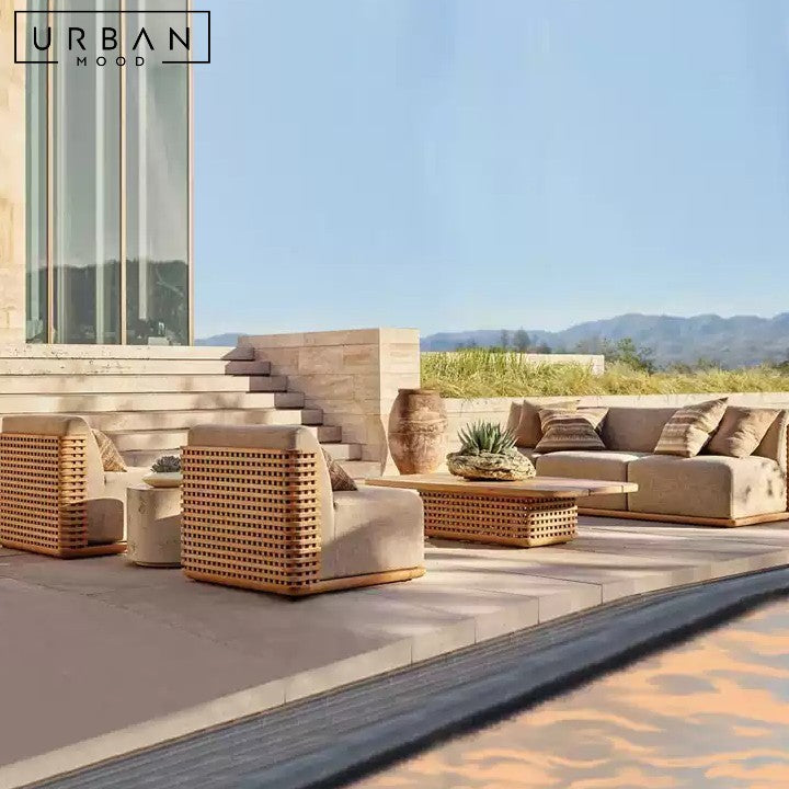 PINZON Modern Teak Outdoor Sofa