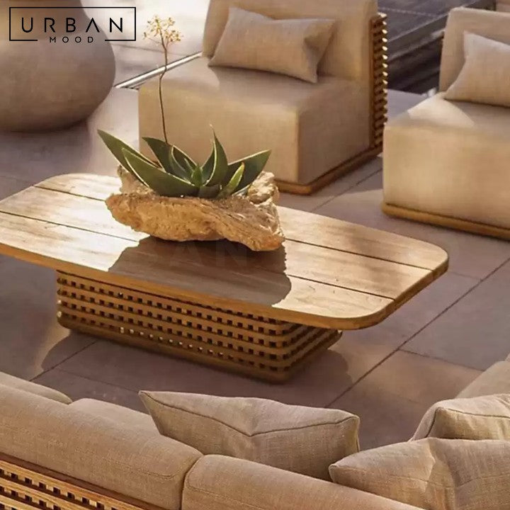 PINZON Modern Teak Outdoor Sofa