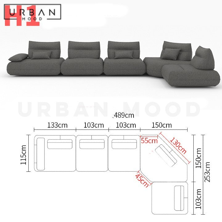 PIRKER Modern Electric Boucle Sofa