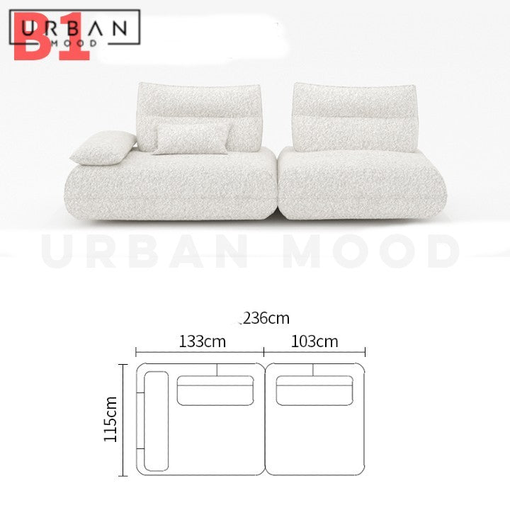 PIRKER Modern Electric Boucle Sofa