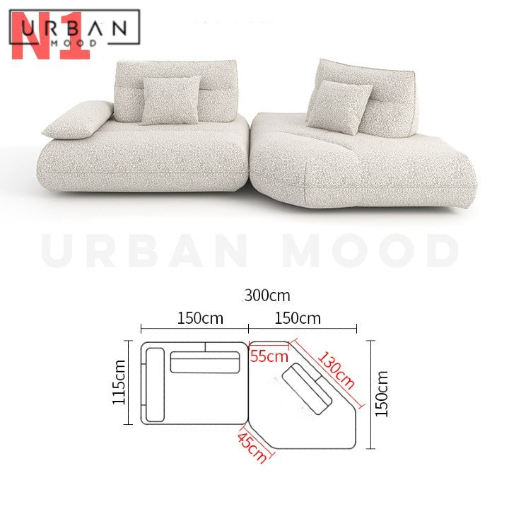 PIRKER Modern Electric Boucle Sofa