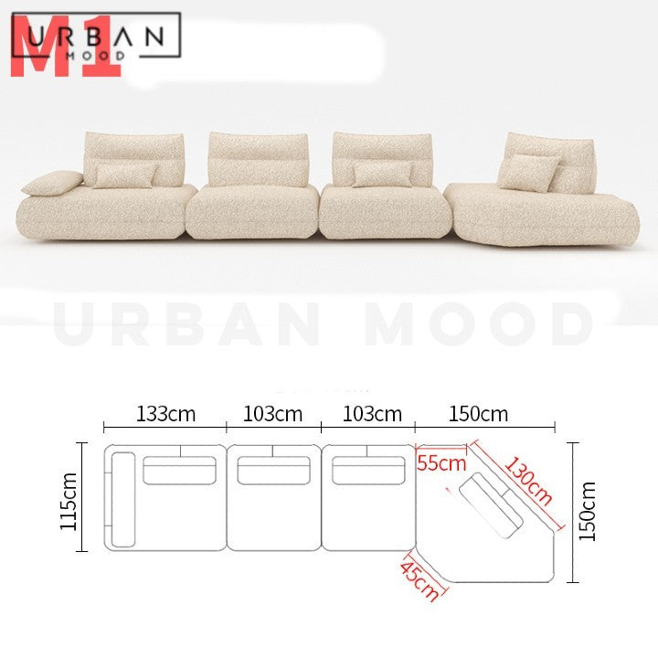 PIRKER Modern Electric Boucle Sofa