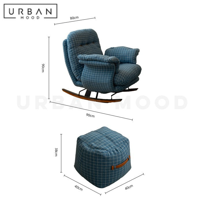 PIRSON Modern Fabric Rocking Chair