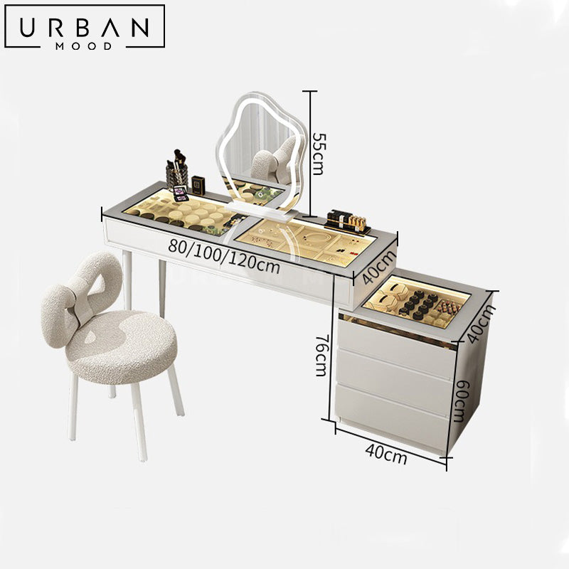 PISAN Modern Vanity Table Set