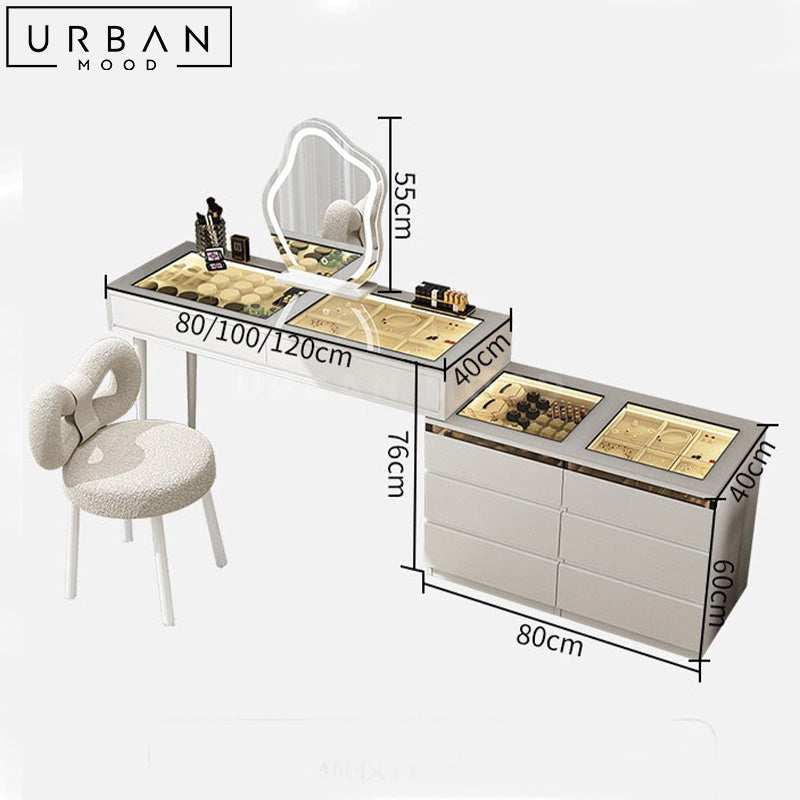 PISAN Modern Vanity Table Set