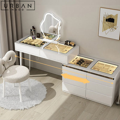 PISAN Modern Vanity Table Set