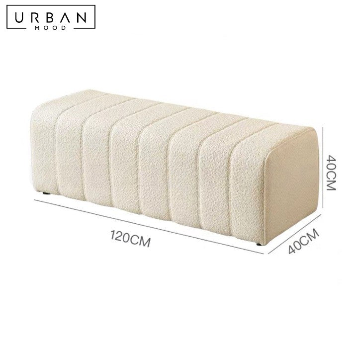 POGGY Modern Boucle Ottoman