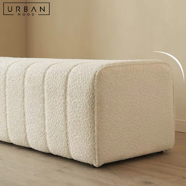 POGGY Modern Boucle Ottoman