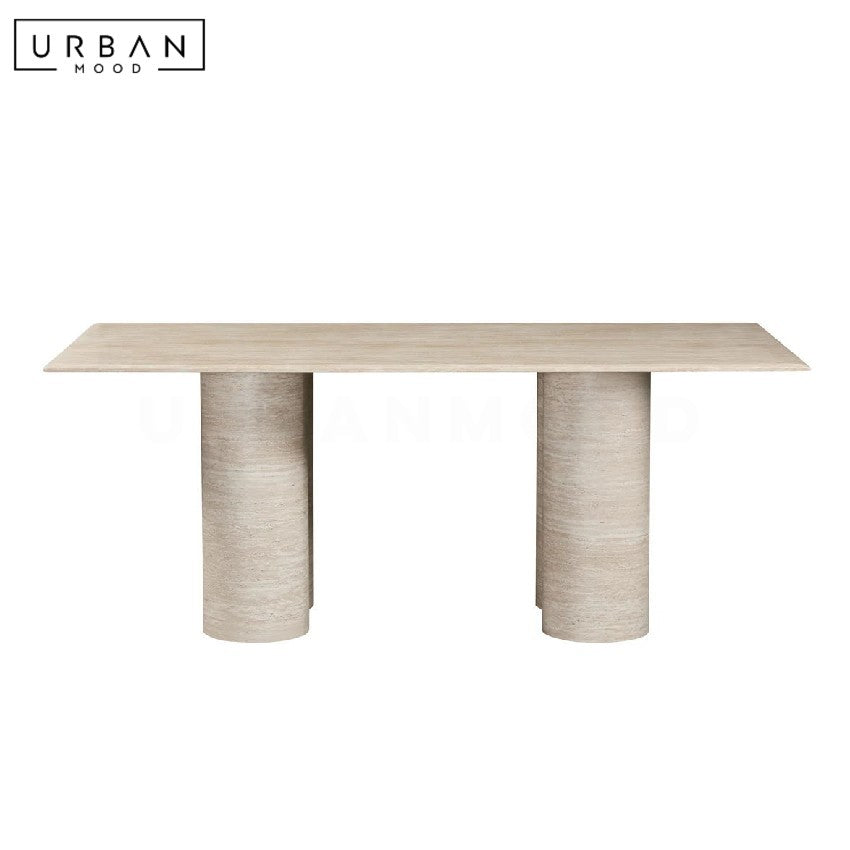 POINT Modern Travertine Dining Table