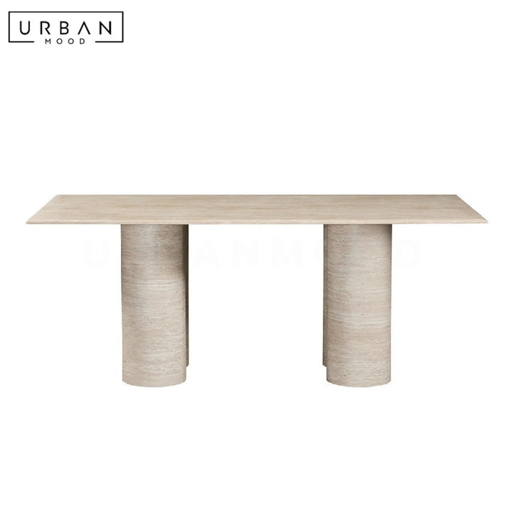 POINT Modern Travertine Dining Table
