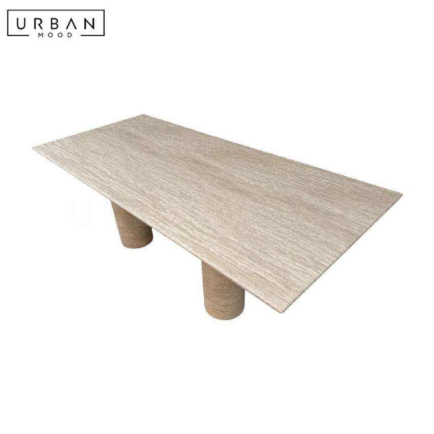 POINT Modern Travertine Dining Table