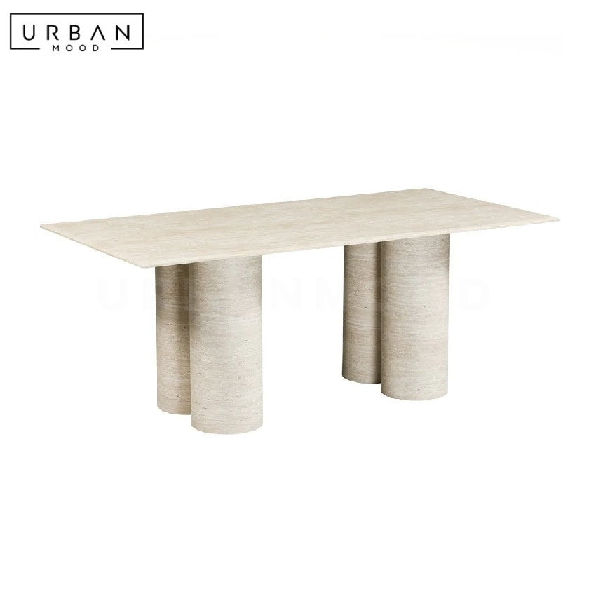 POINT Modern Travertine Dining Table