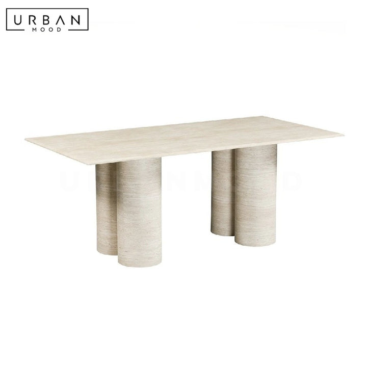 POINT Modern Travertine Dining Table
