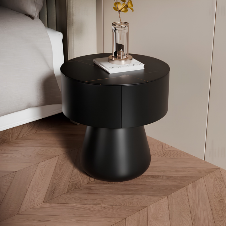 POMELLE Modern Round Bedside Table - Urban Mood Singapore