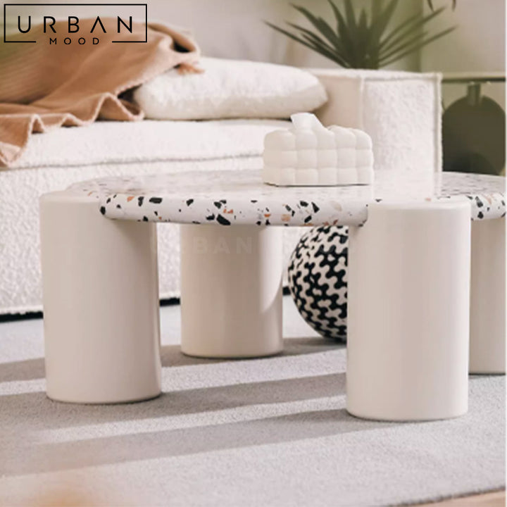 POMMEL Modern Terrazzo Coffee Table