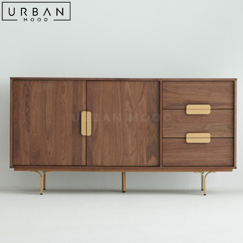 PONTI Mid-Century Solid Wood Sideboard