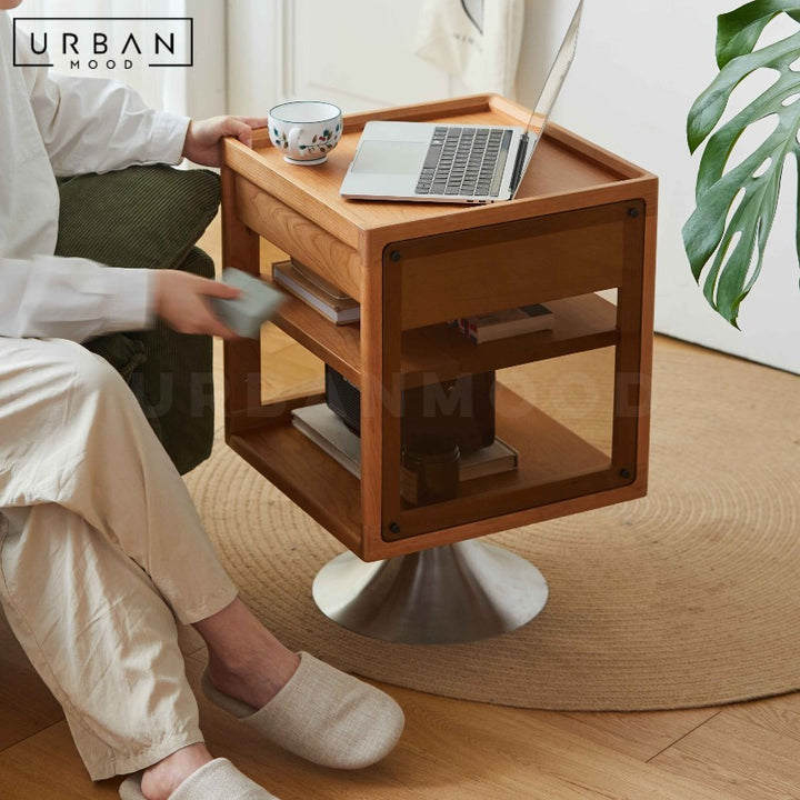 POSEY Modern Rotatable Bedside Table