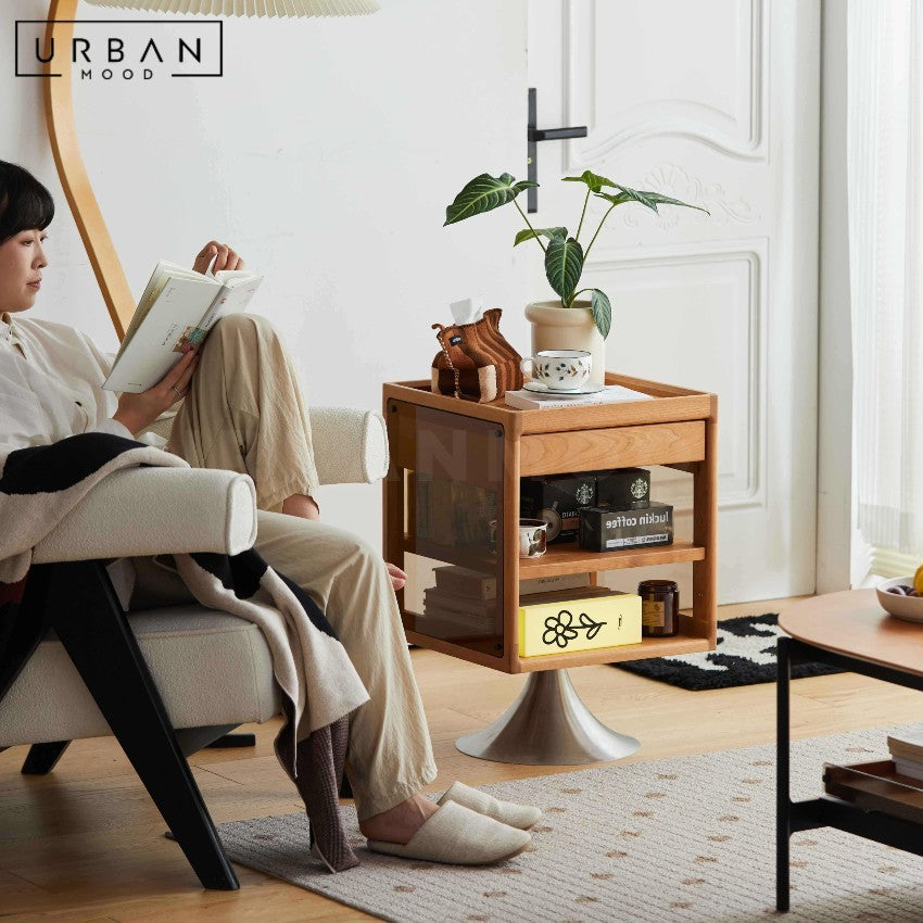 POSEY Modern Rotatable Bedside Table