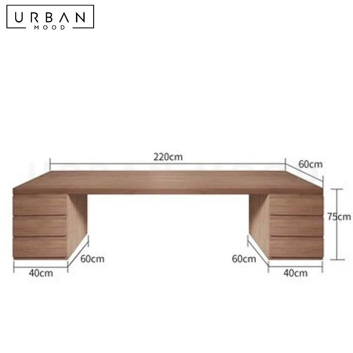 POULIN Modern Solid Wood Study Table