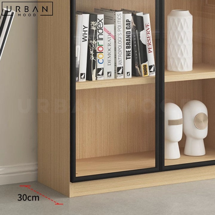 POULOU Modern Display Bookshelf