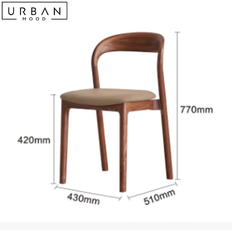 POUNC Modern Solid Wood Dining Chair