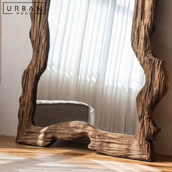 POUR Rustic Solid Wood Mirror