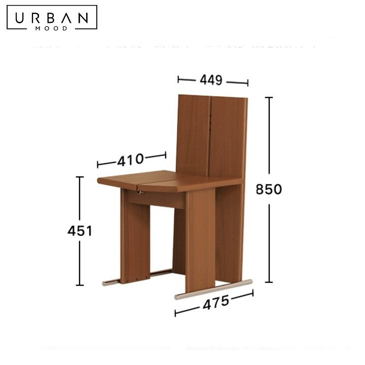 POGA Modern Solid Wood Dining Chair