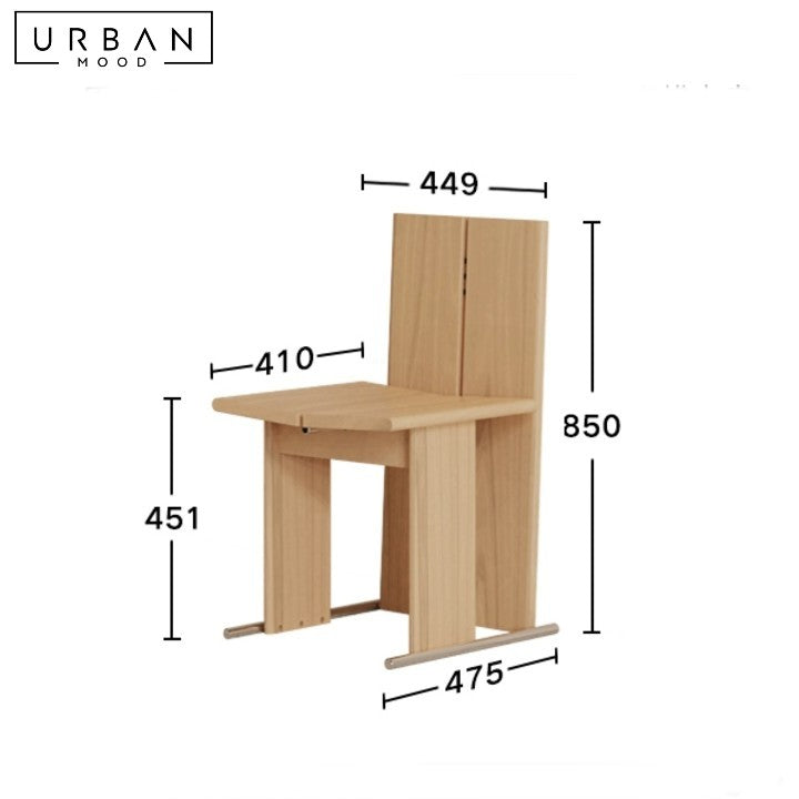 POGA Modern Solid Wood Dining Chair