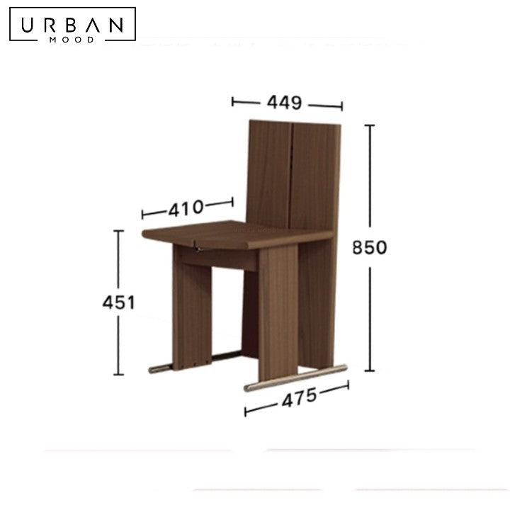 POGA Modern Solid Wood Dining Chair