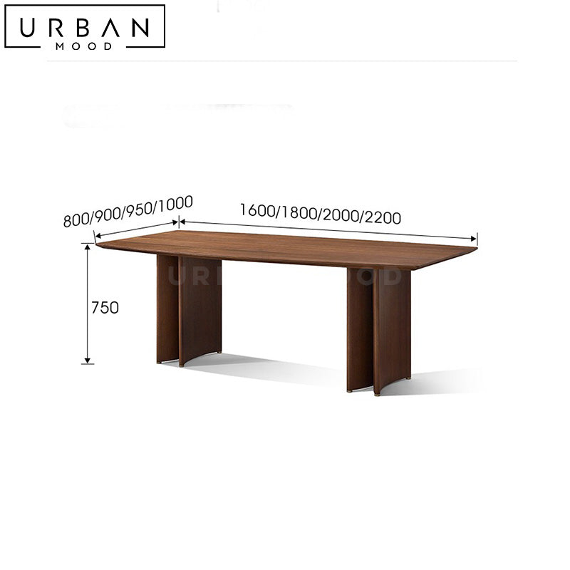 PRARI Modern Solid Wood Dining Table