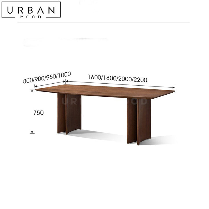 PRARI Modern Solid Wood Dining Table