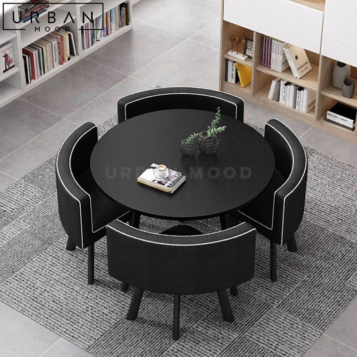 PREVATTE Round Dining Table Set