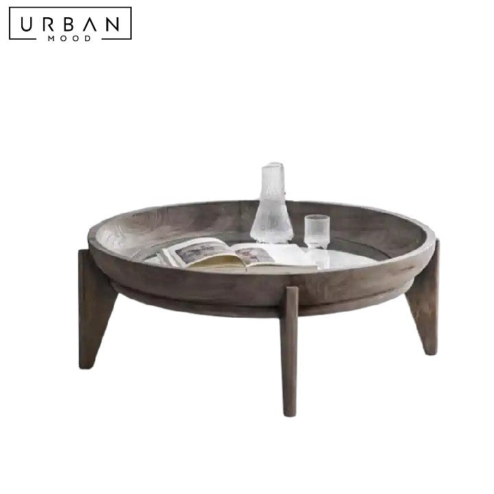 PROSSER Vintage Round Glass Coffee Table