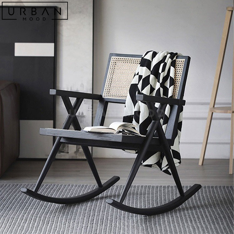 PSALM Japandi Rattan Rocking Chair