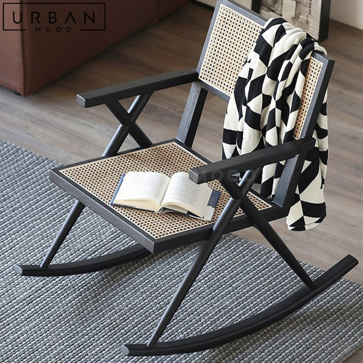 PSALM Japandi Rattan Rocking Chair