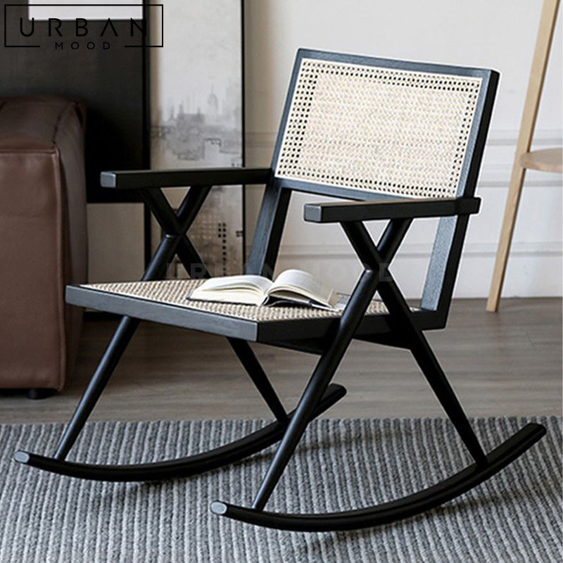 PSALM Japandi Rattan Rocking Chair