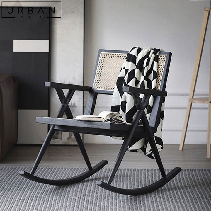 PSALM Japandi Rattan Rocking Chair