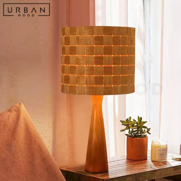 ZALAN Wabi Sabi Solid Wood Floor Lamp