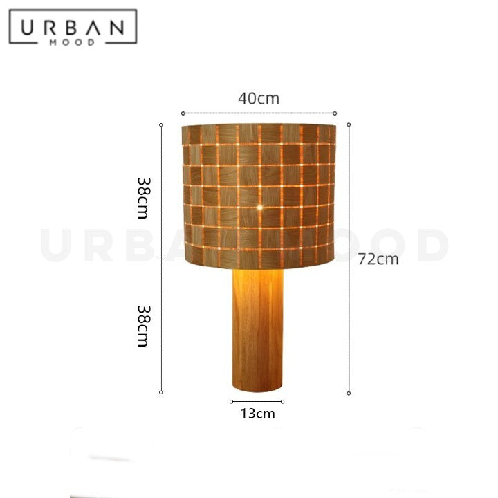 ZALAN Wabi Sabi Solid Wood Floor Lamp