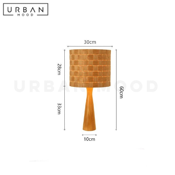 ZALAN Wabi Sabi Solid Wood Floor Lamp