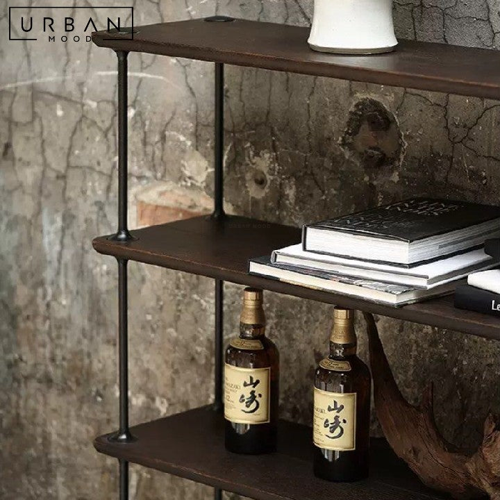 PYUN Vintage Solid Wood Display Shelf