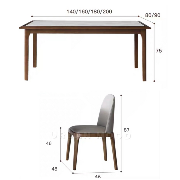 PASCHEL Modern Sintered Stone Dining Table