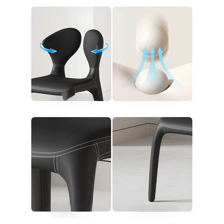 KORVAELIS Modern Leather Dining Chair - Urban Mood Singapore