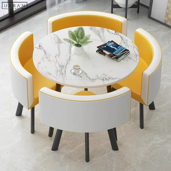 PREVATTE Round Dining Table Set